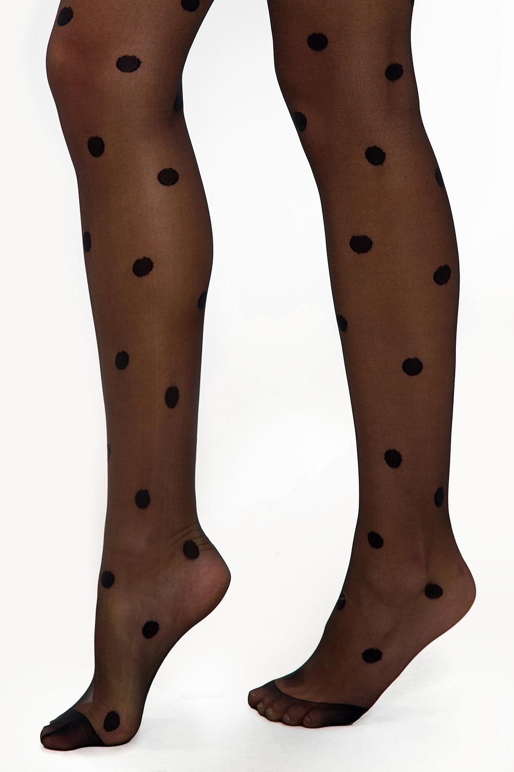 Black leggings with dots