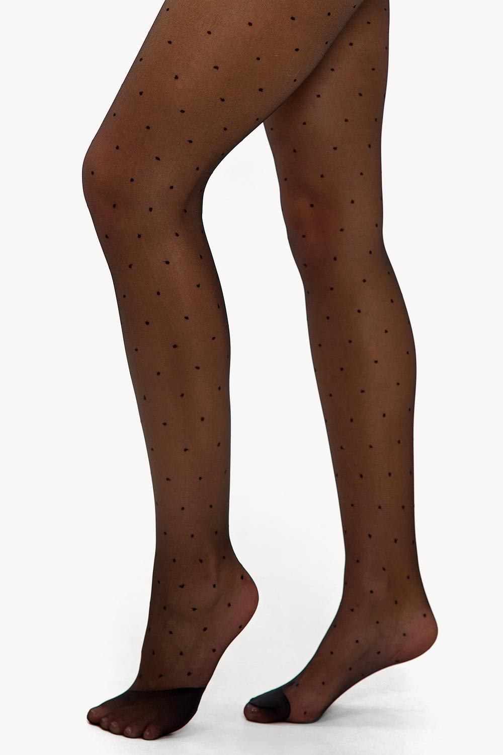 Black leggings with dots
