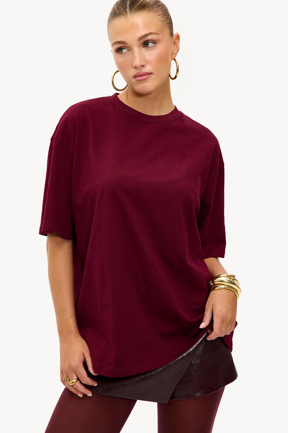 Camiseta burdeos