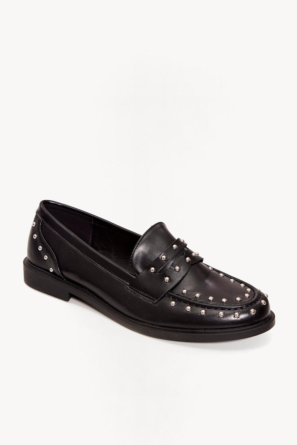 Mocassins noirs à clous