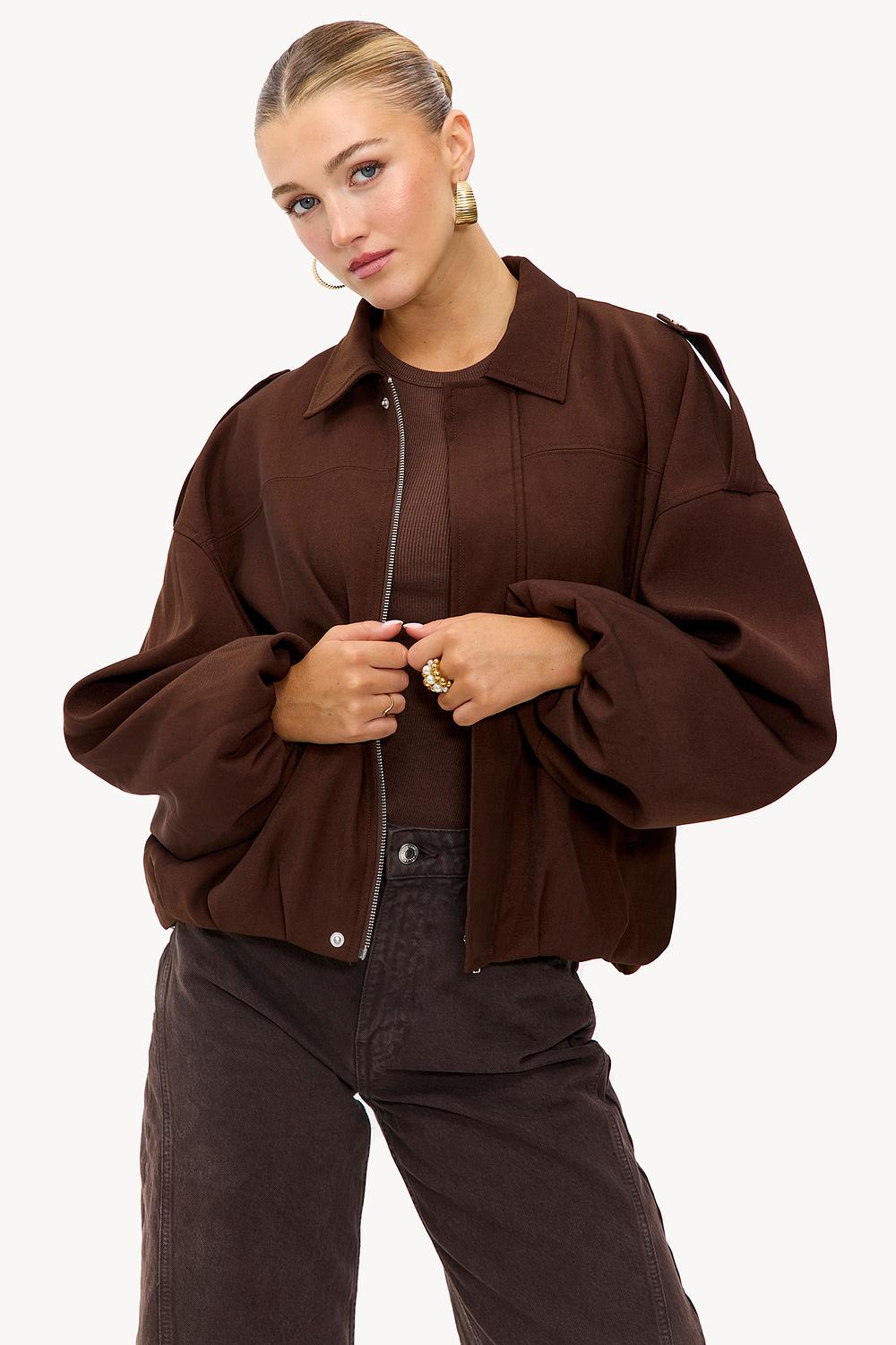Donkerbruine jacket