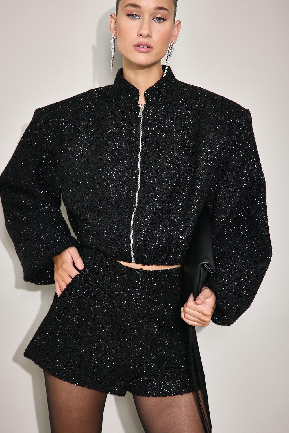 Zwarte short met sequins