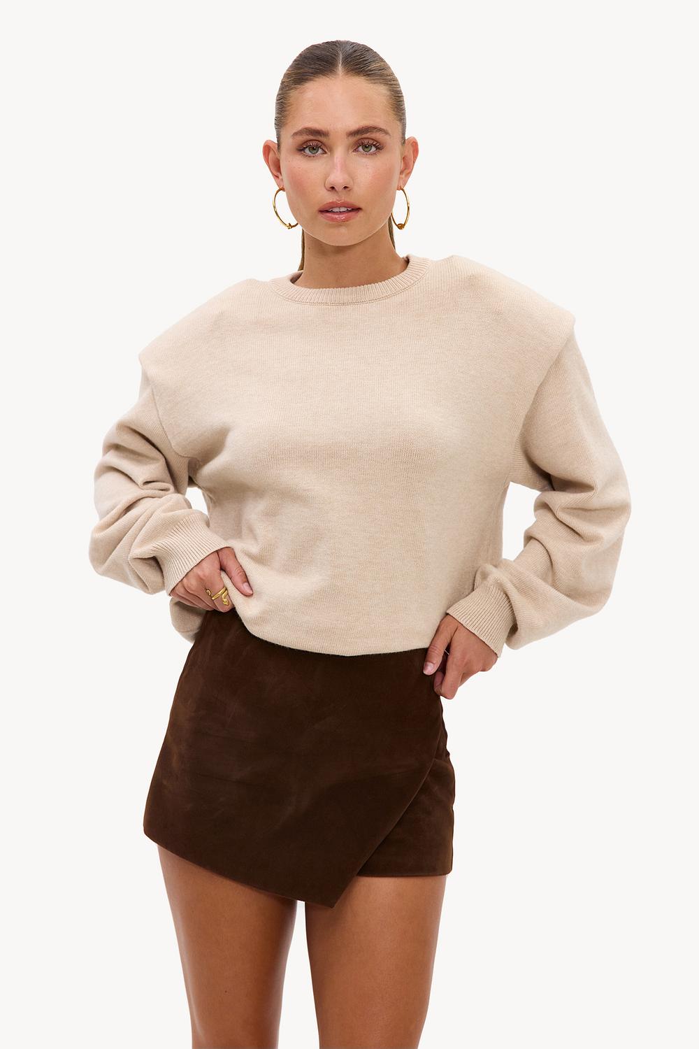 Falda-pantalón marrón
