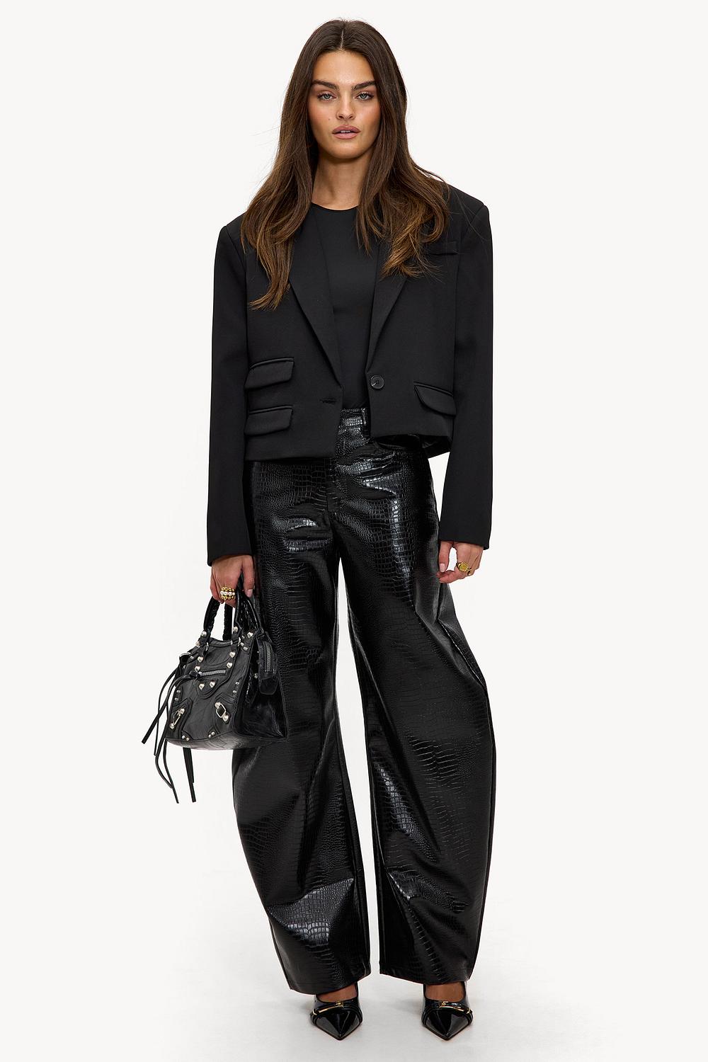 Black leather pants