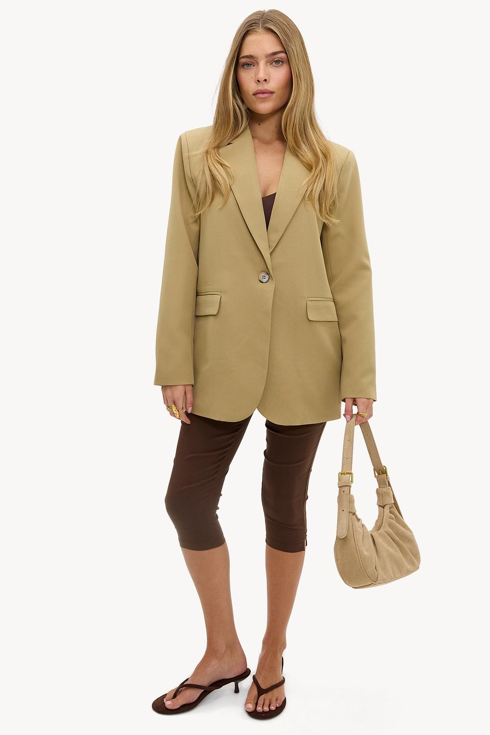 Leggings capri marrón oscuro