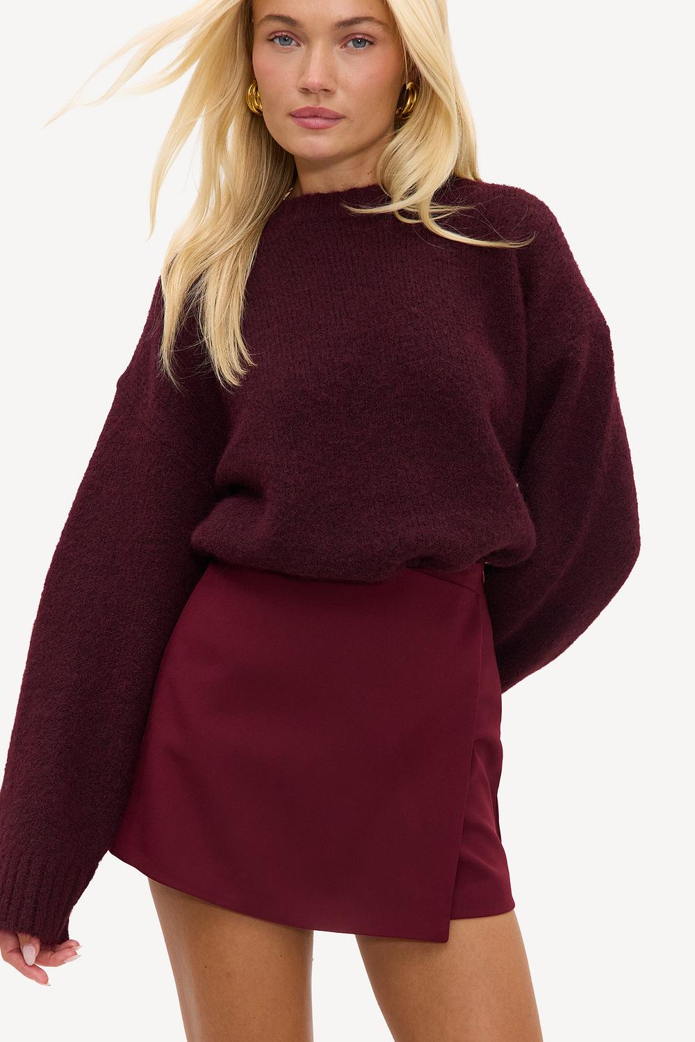 Bordeauxrode skort