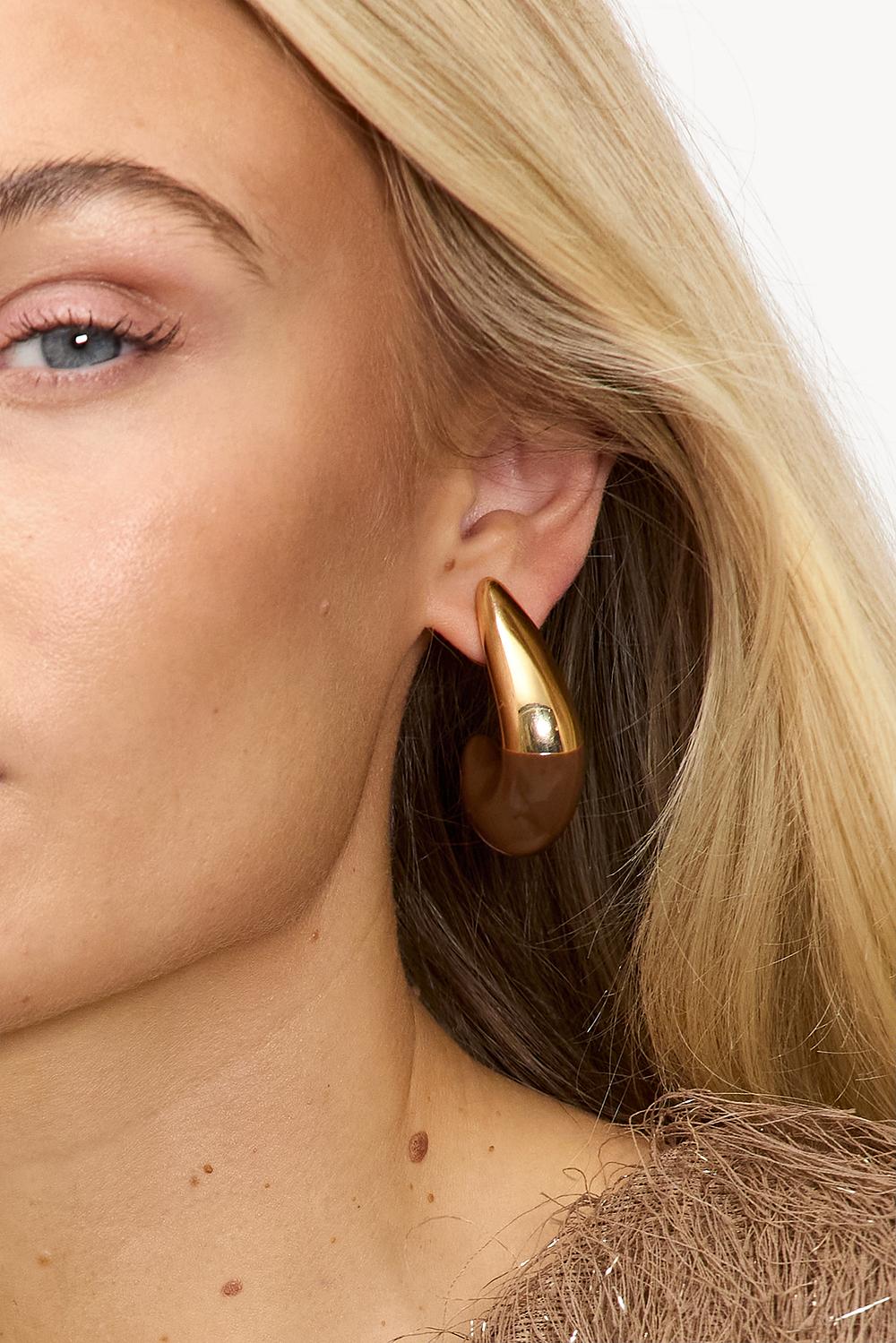 Boucles d’oreilles marron