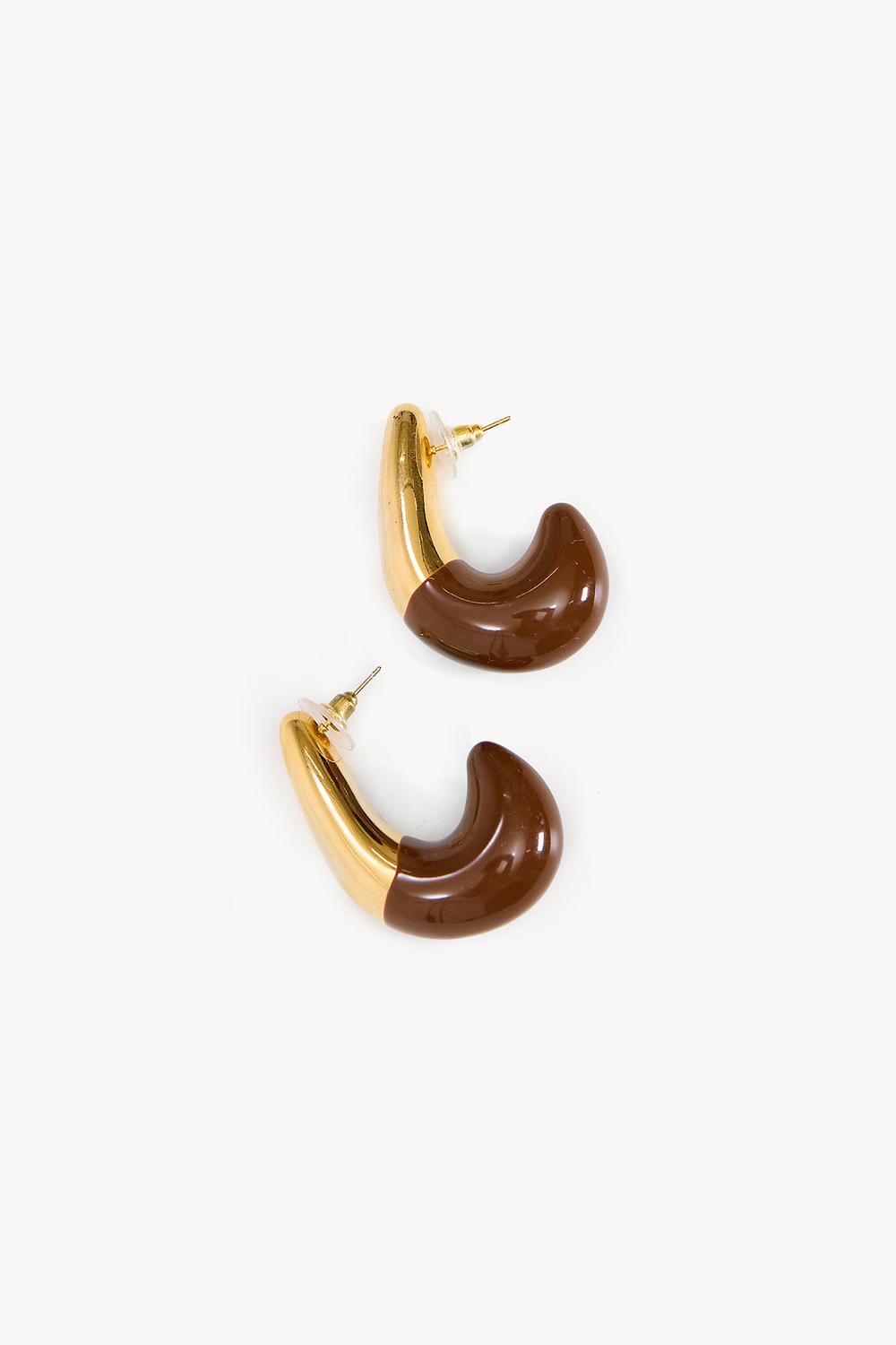 Boucles d’oreilles marron