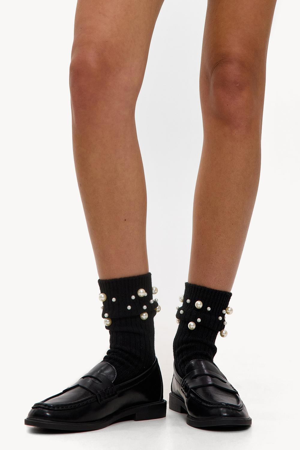 Black pearl socks