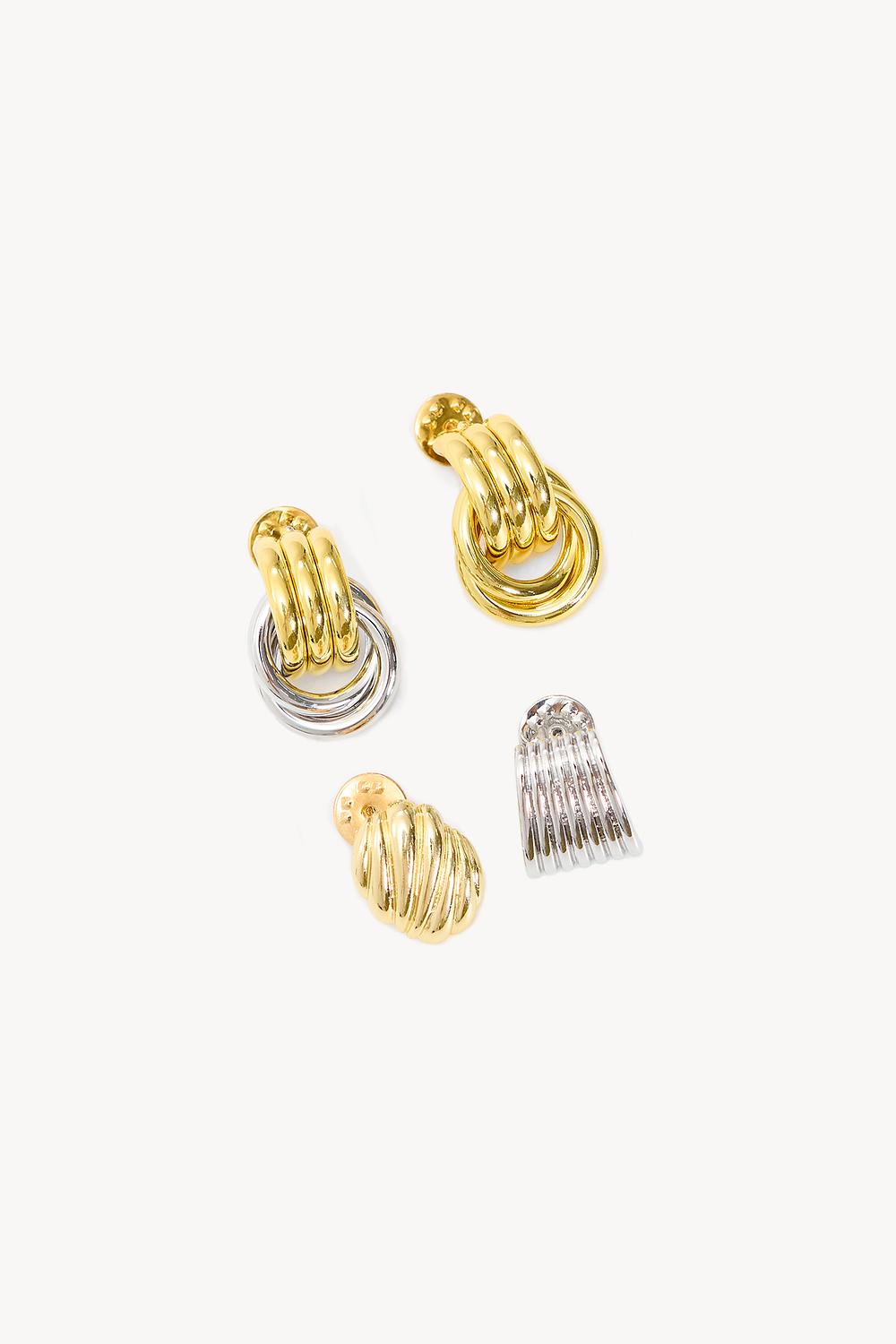 Gold brooches 4-pack
