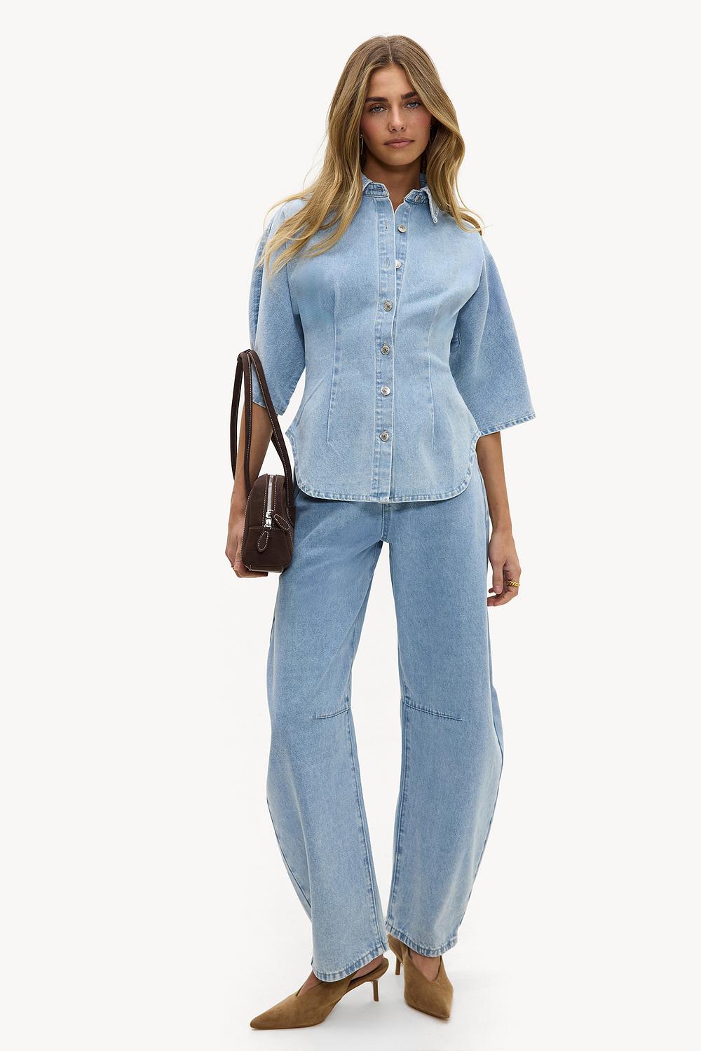 Vaqueros balloon azul claro