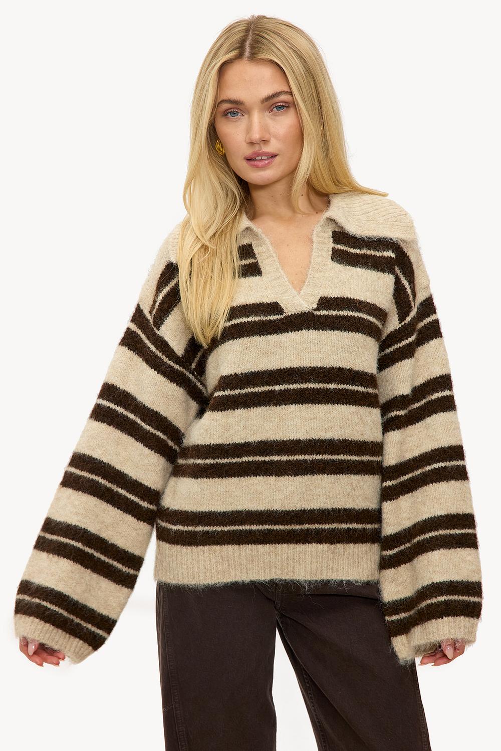 Brown striped sweater