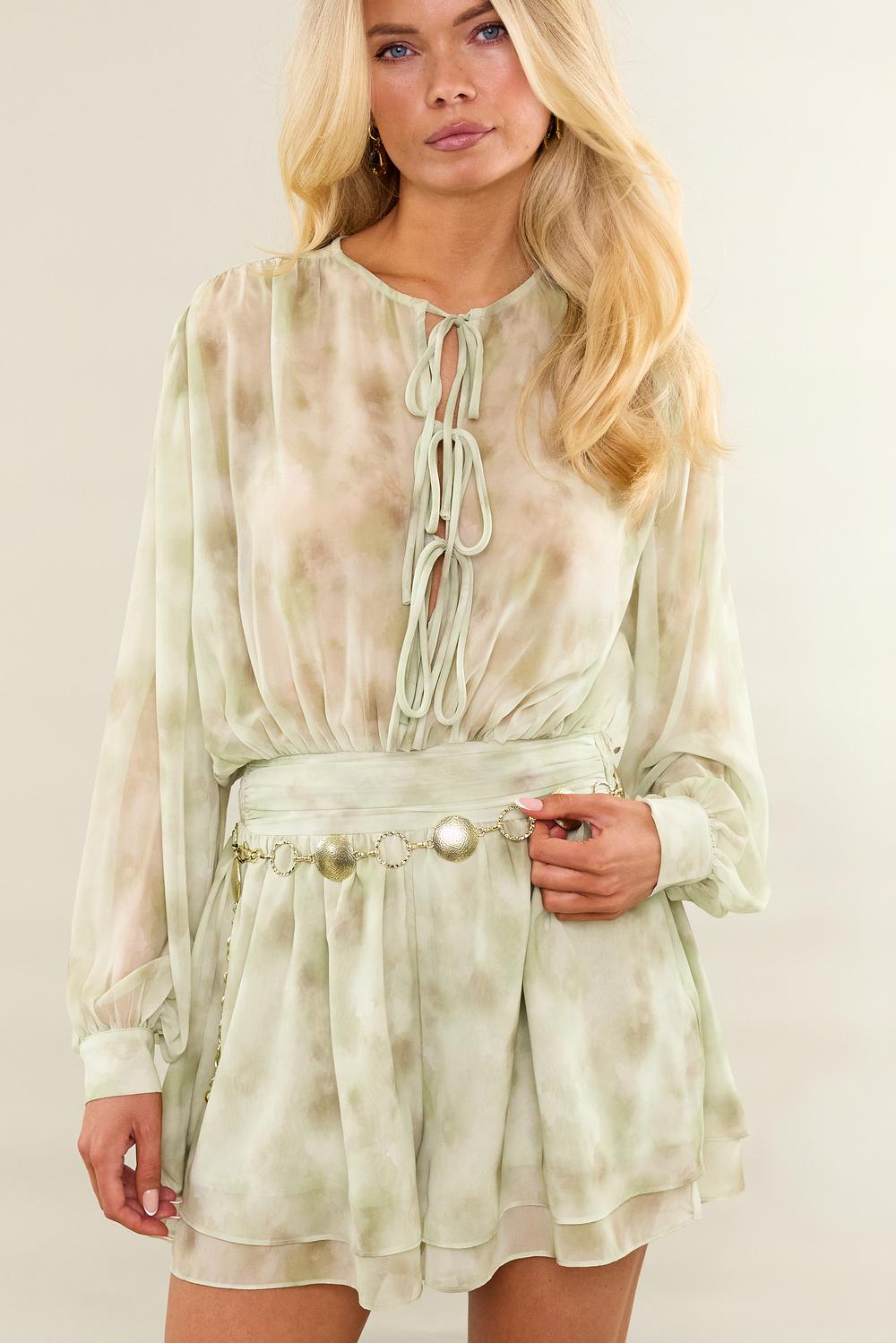 Combinaison-short verte