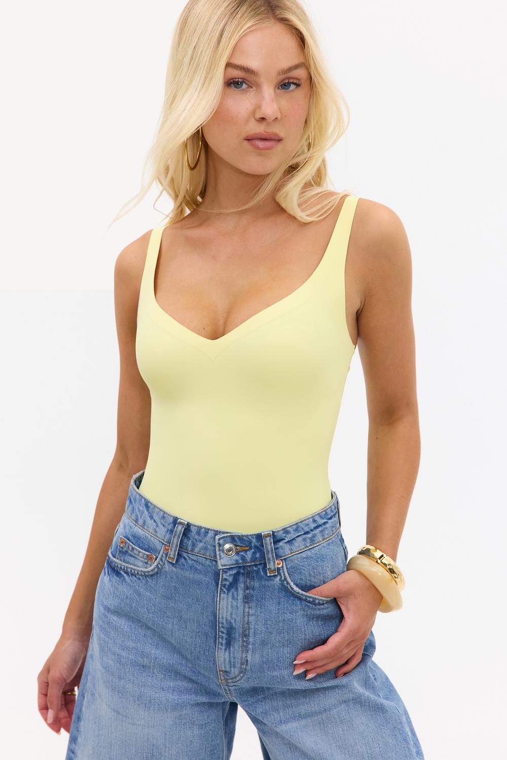 Yellow bodysuit