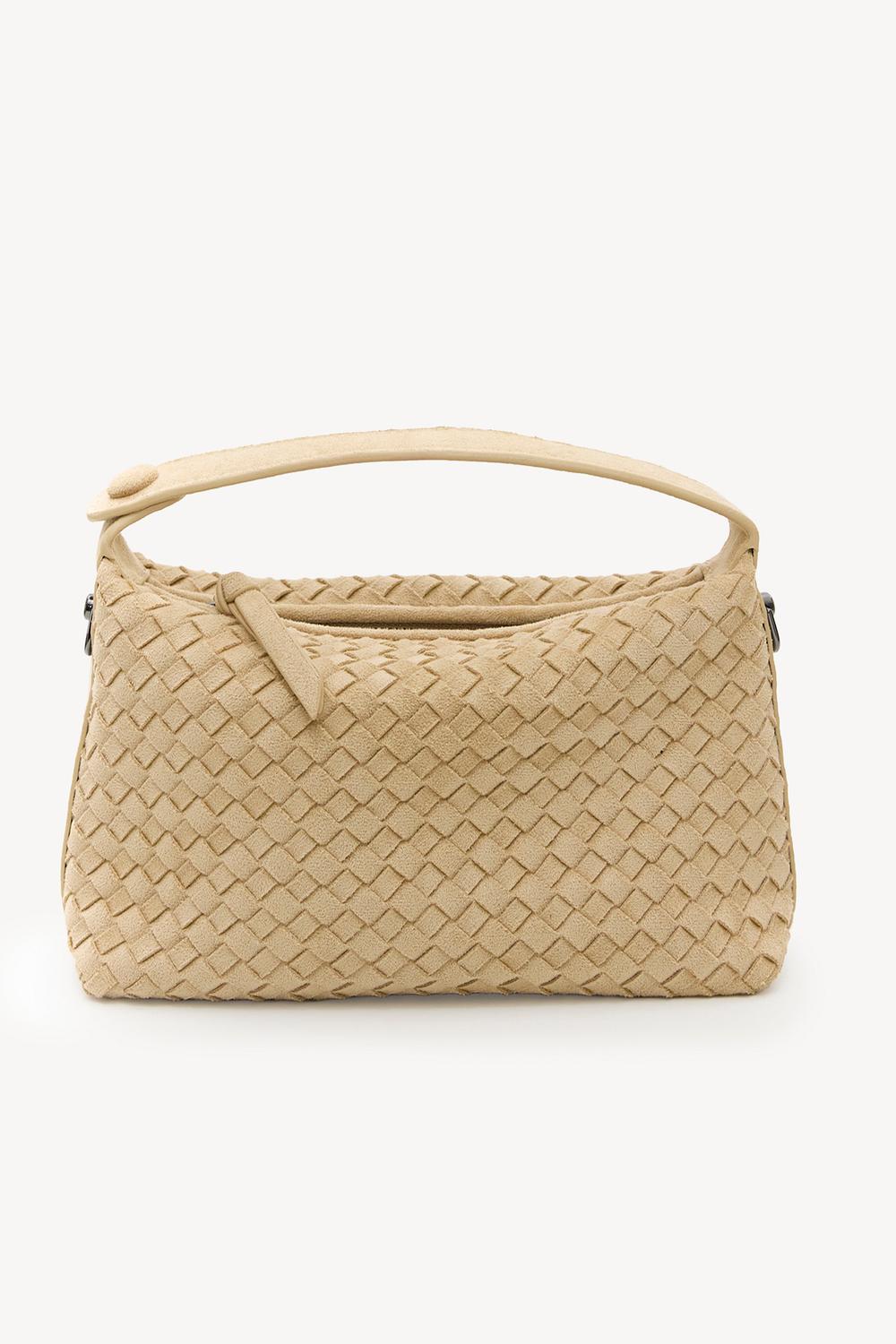 Bolso color arena con efecto ante