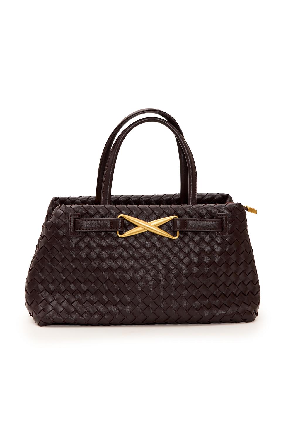 Bruine tas met gouden detail