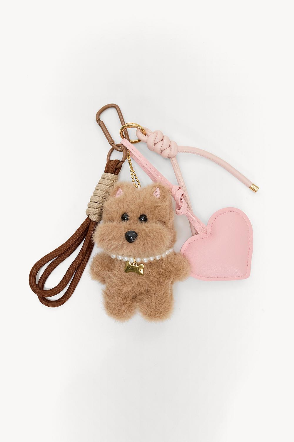 Bruine sleutelhanger met teddybeer