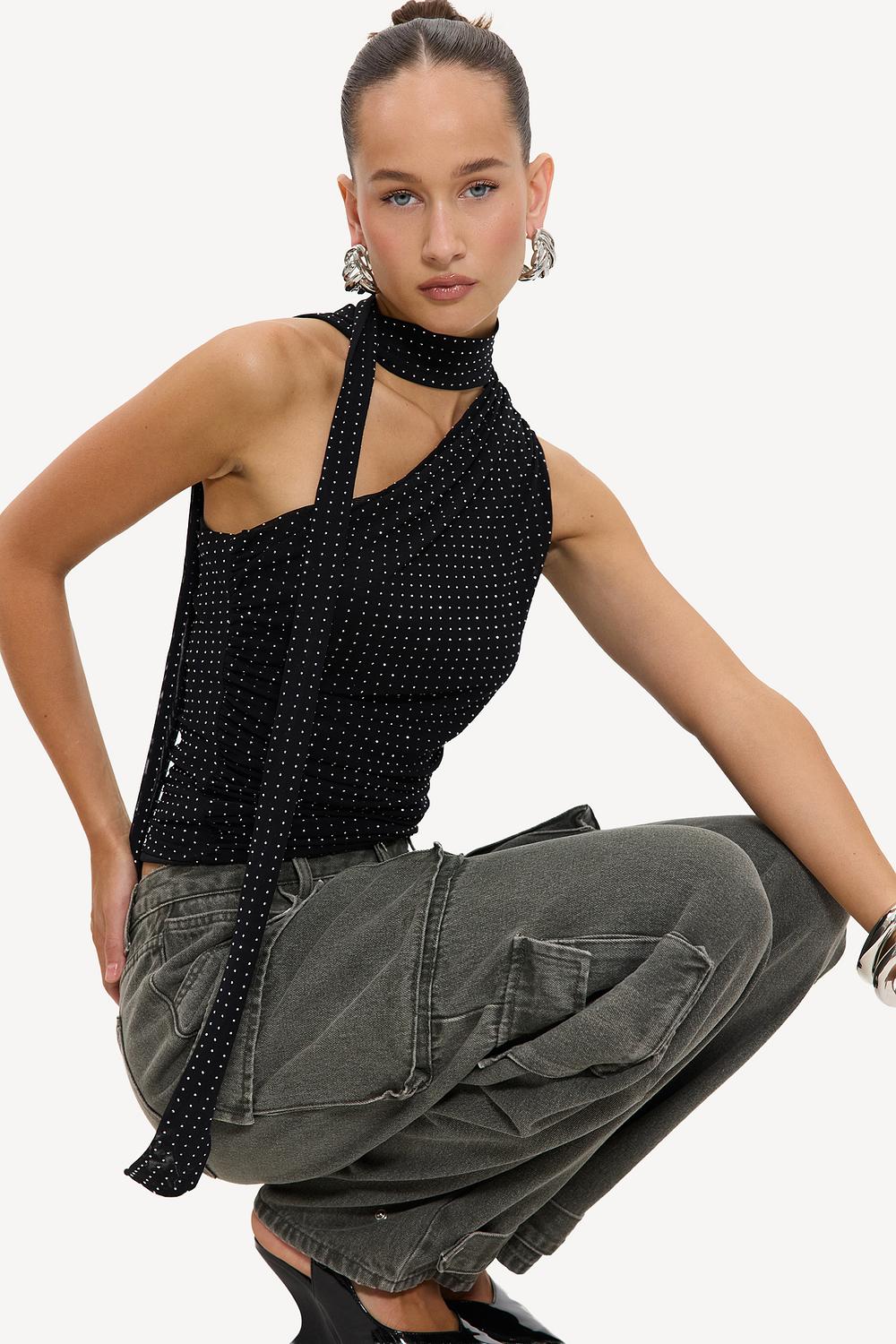 Black top with studs