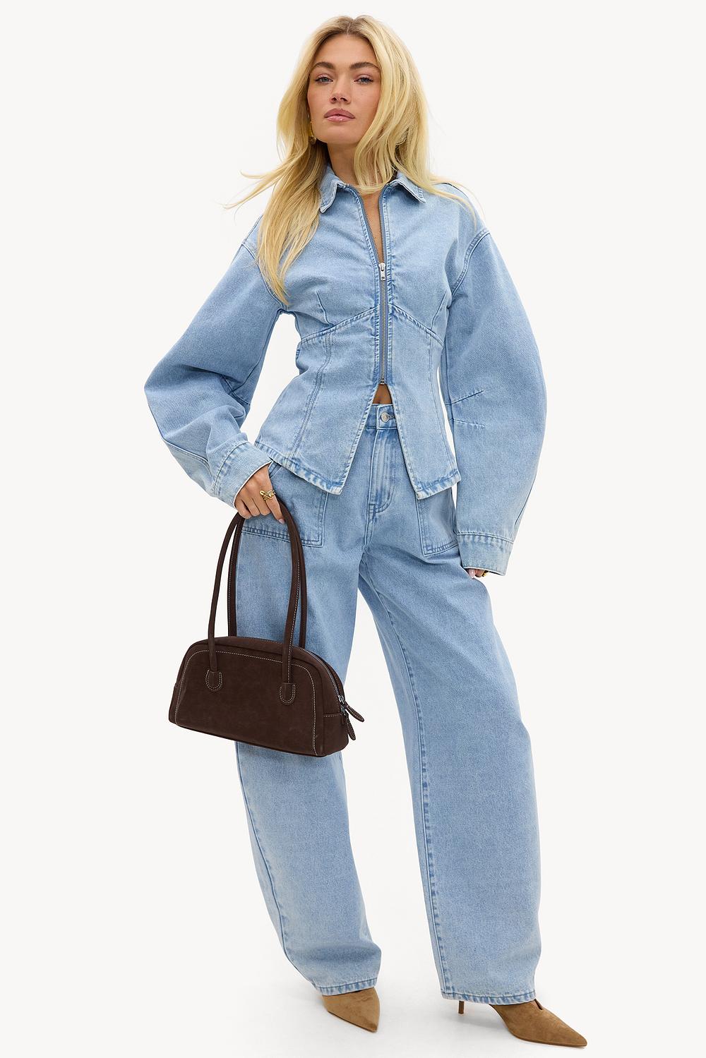 Jean ballon bleu clair