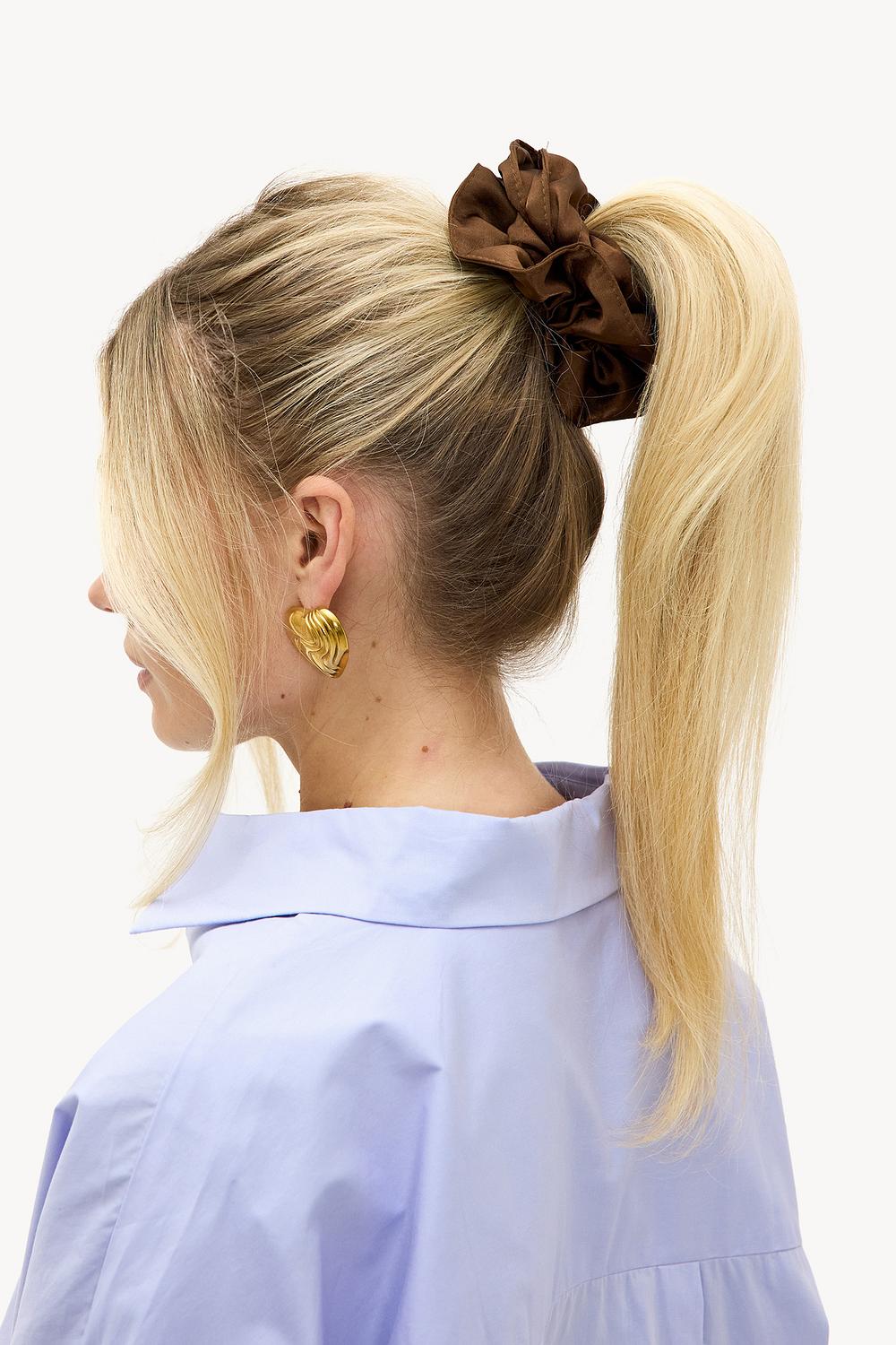 Dark brown scrunchie