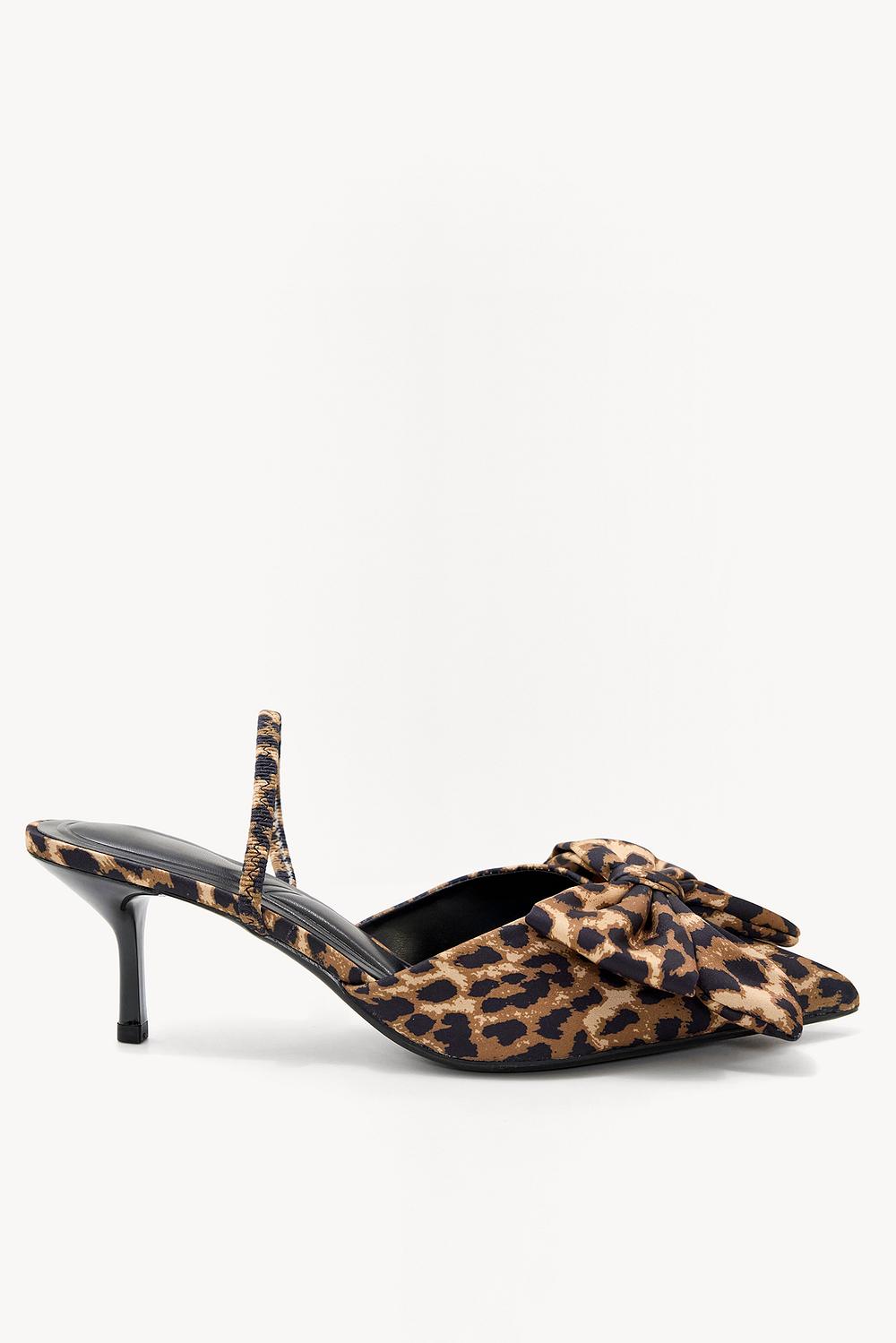 Talons marron à imprimé léopard