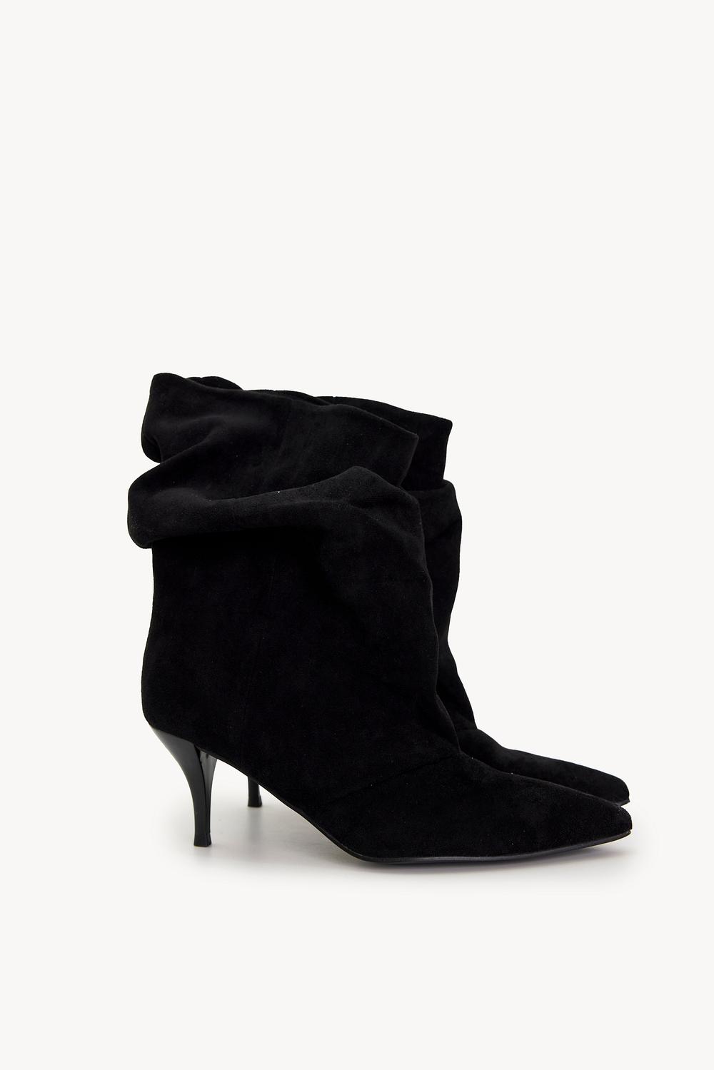 Black ankle boots with heels