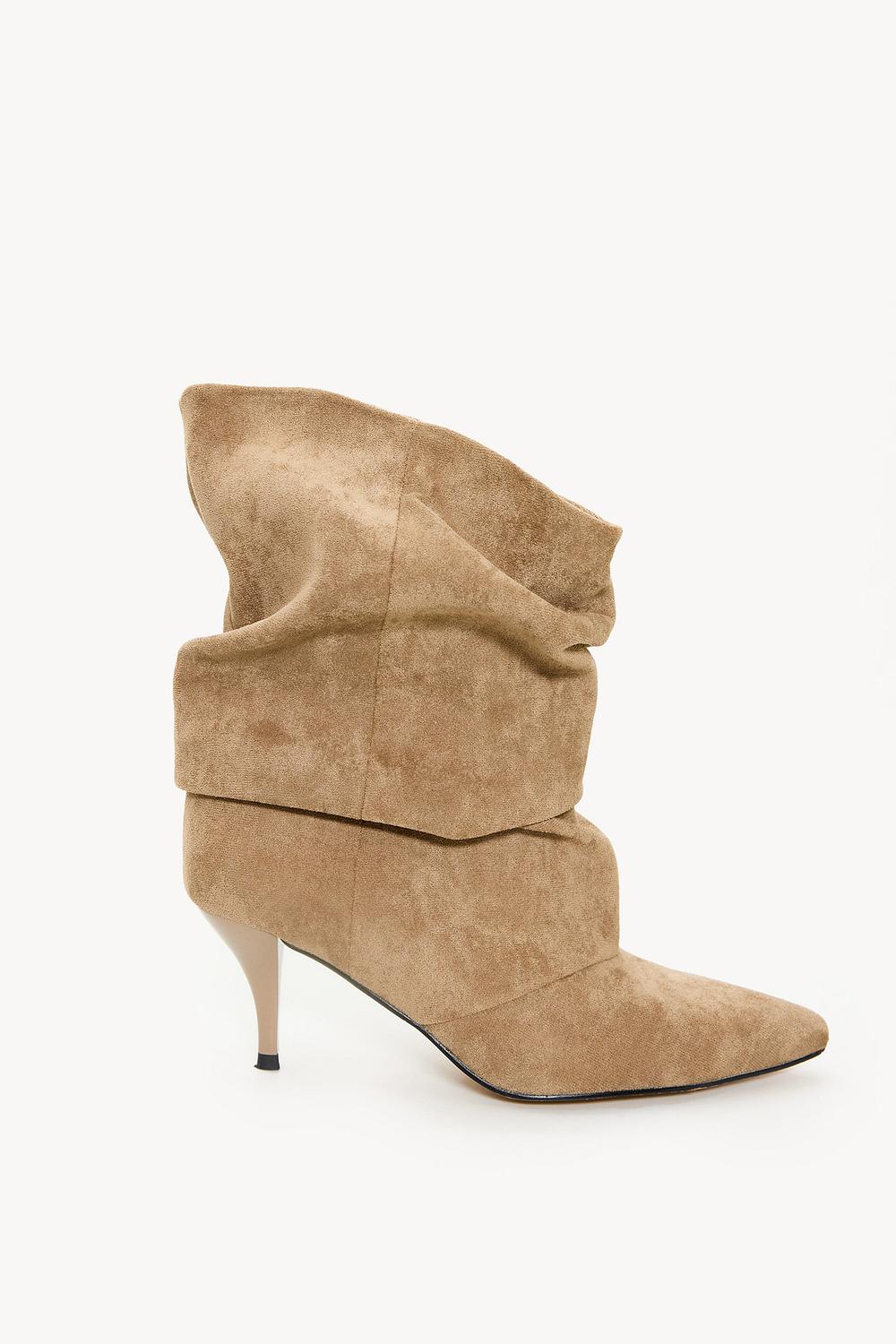 Brown ankle boots with heels