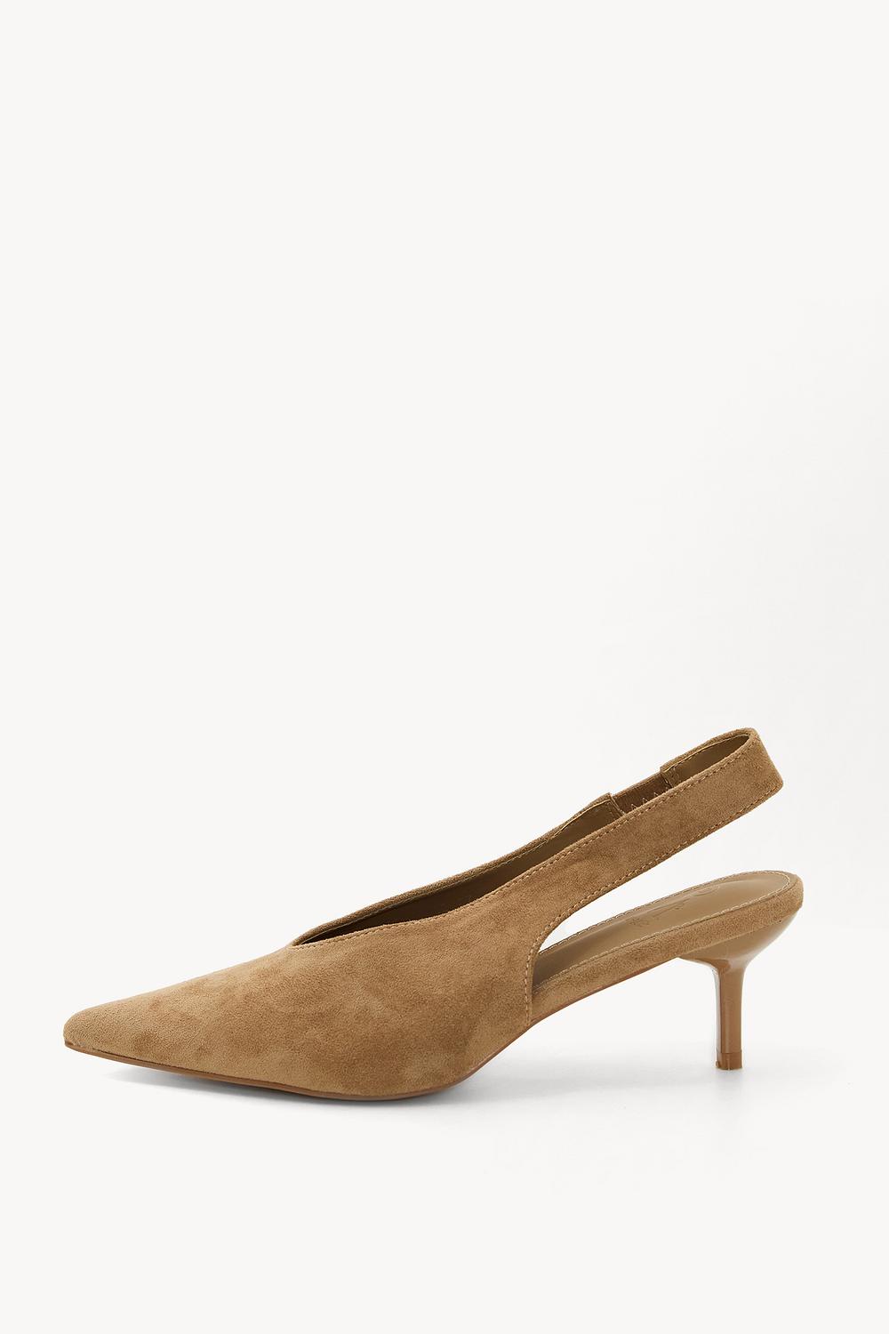 Bruine suèdelook hakken