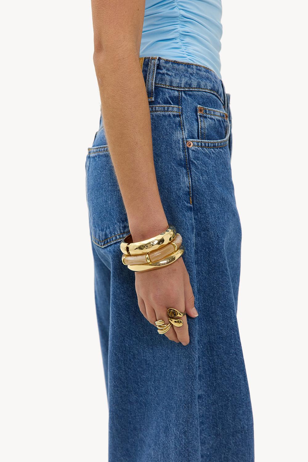 Gold bracelets 3-pack