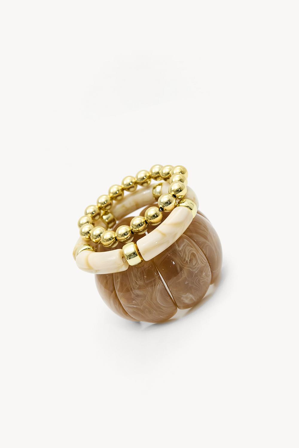 Gouden 3-pack armbanden