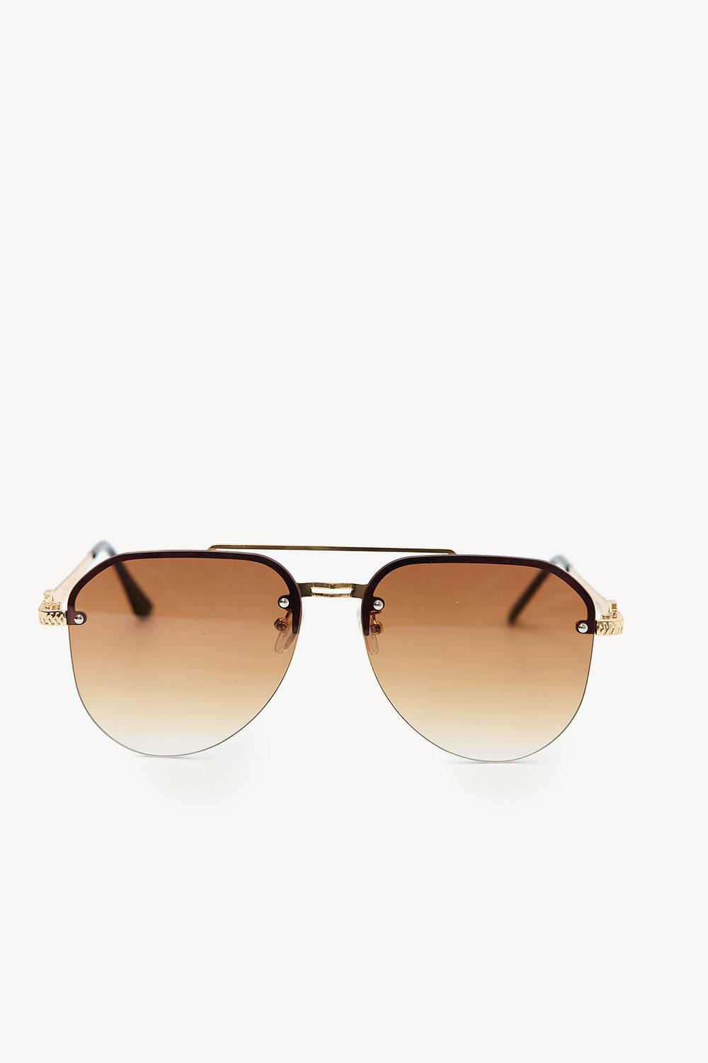 Brown aviator sunglasses