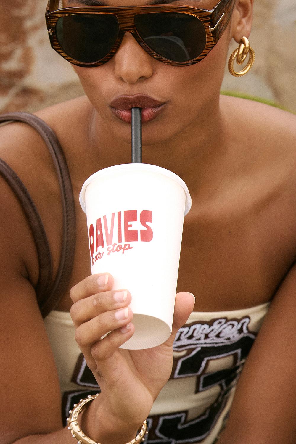 Gafas de sol marrones con estampado de leopardo