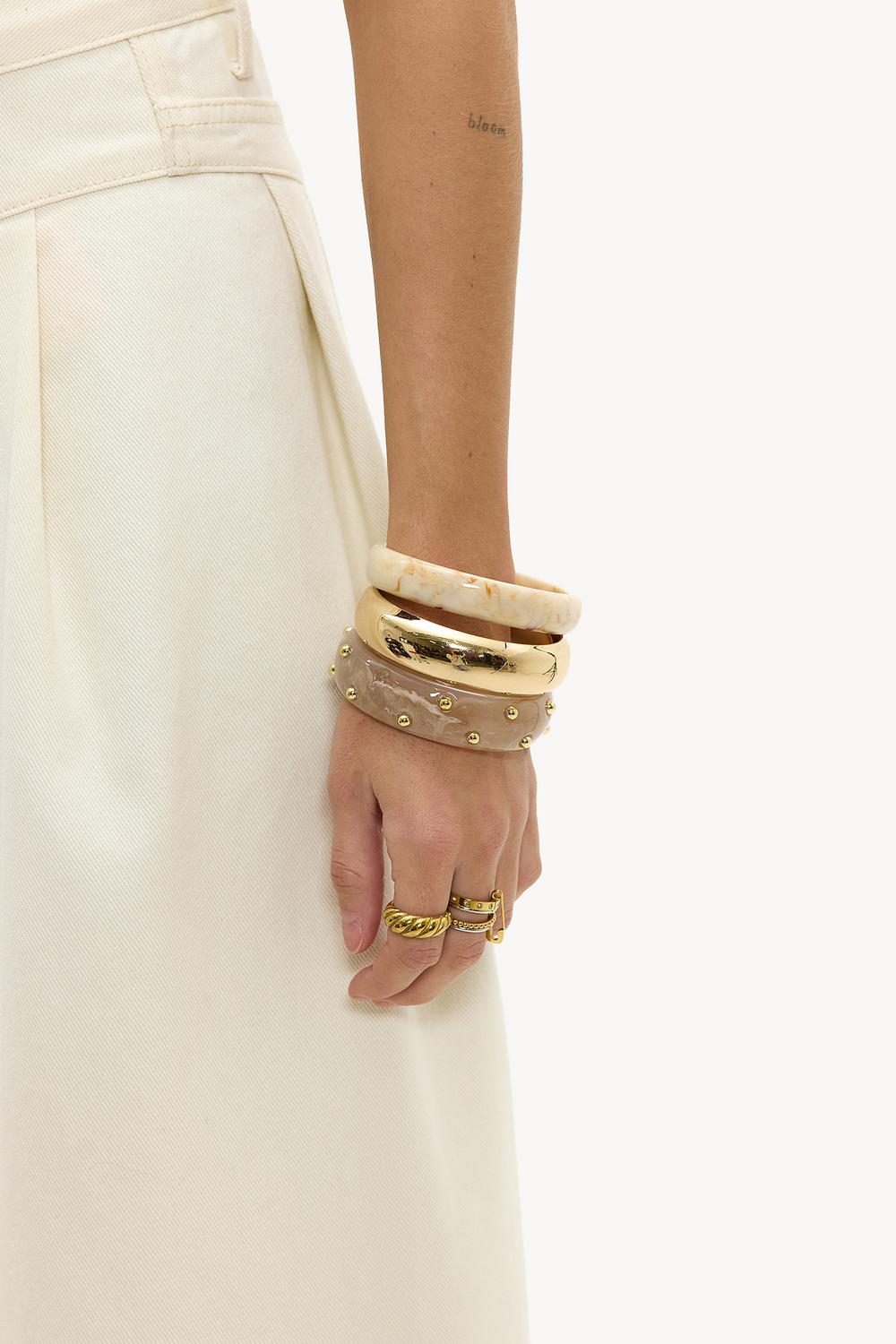 Conjunto de pulseras de oro, paquete de 3