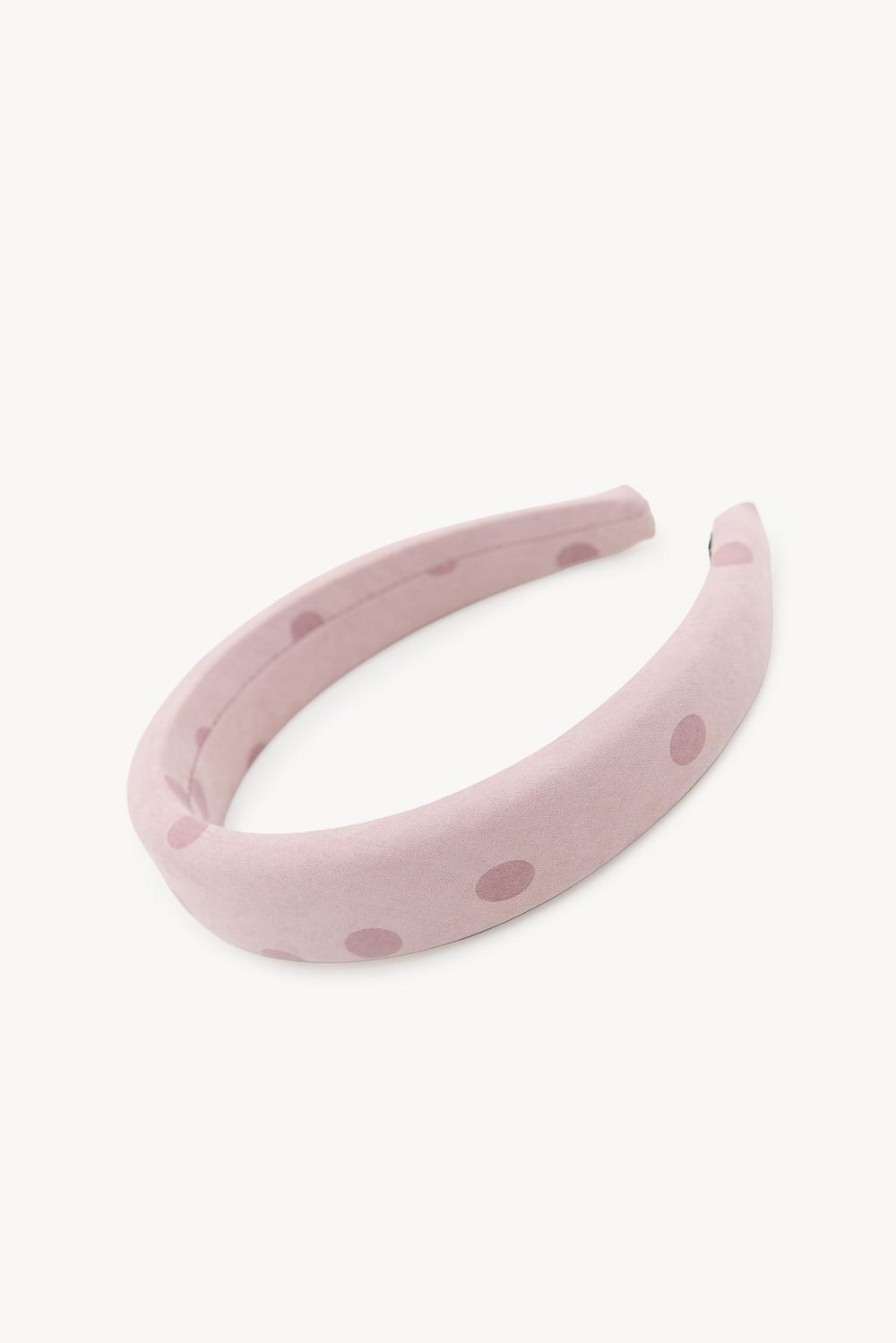 Diadema rosa con lunares