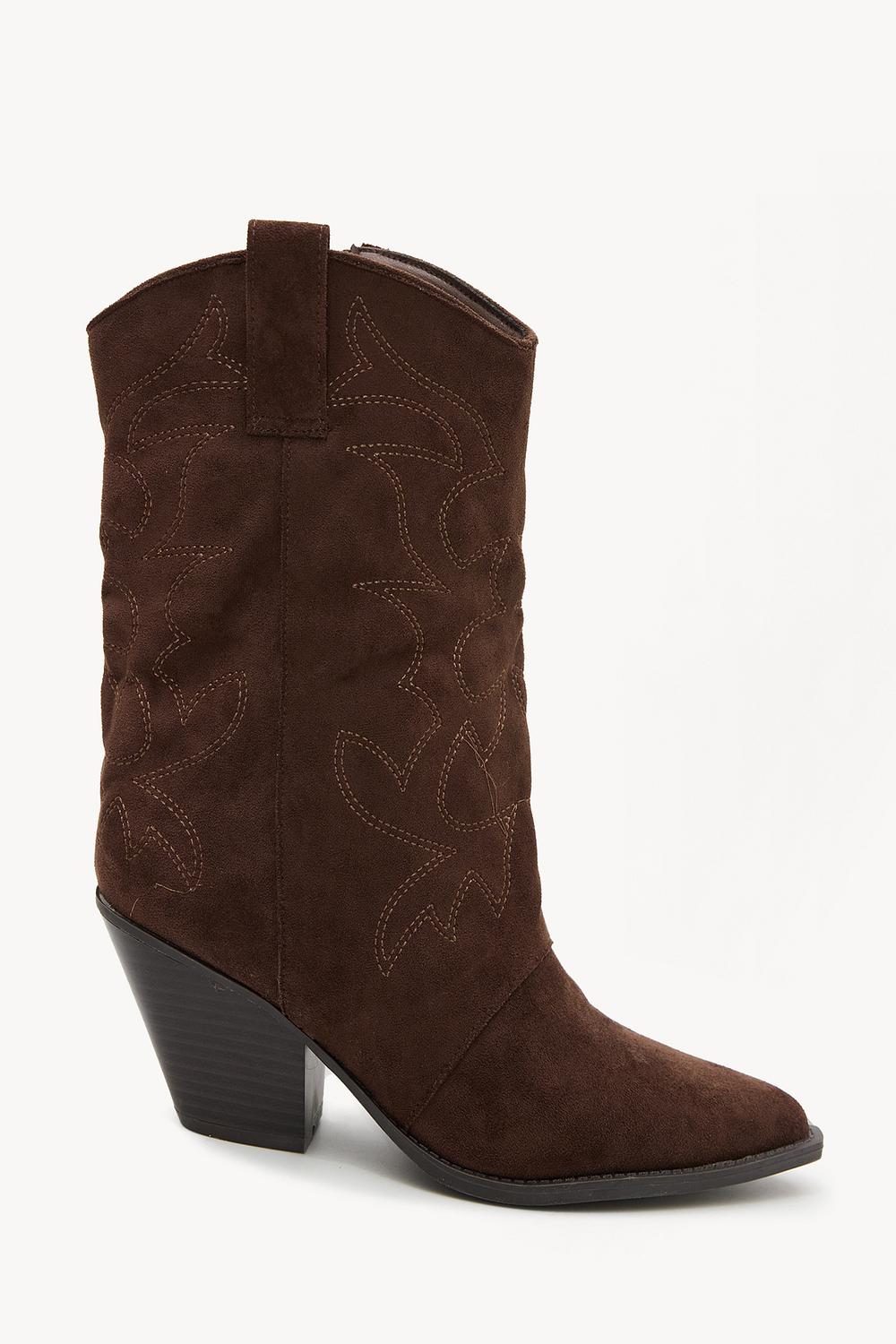 Botas de ante marrón oscuro