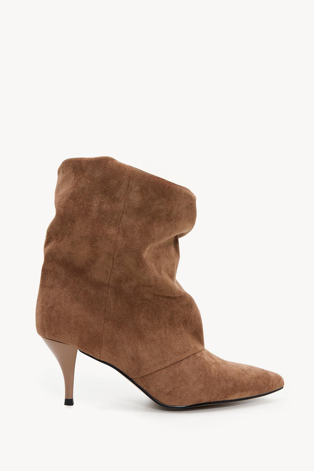 Talons en daim camel