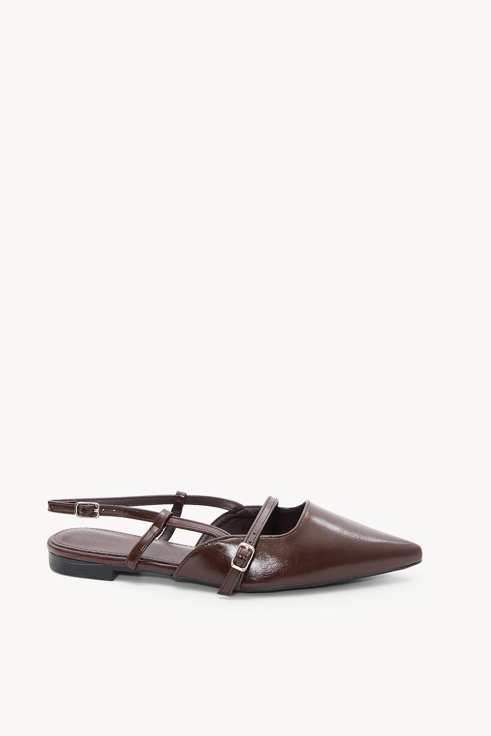 Dark brown slingback heels