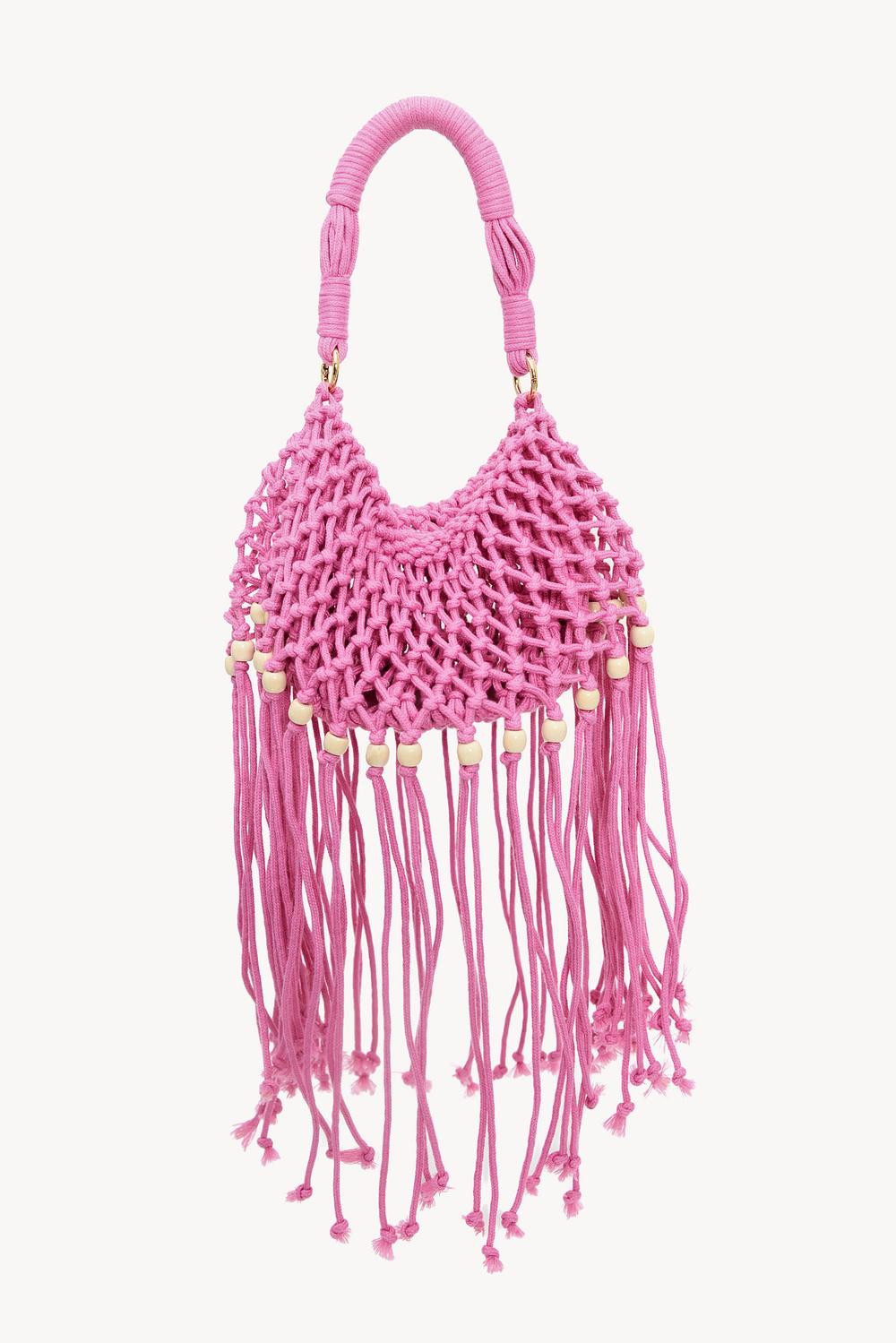 Pink beaded bag