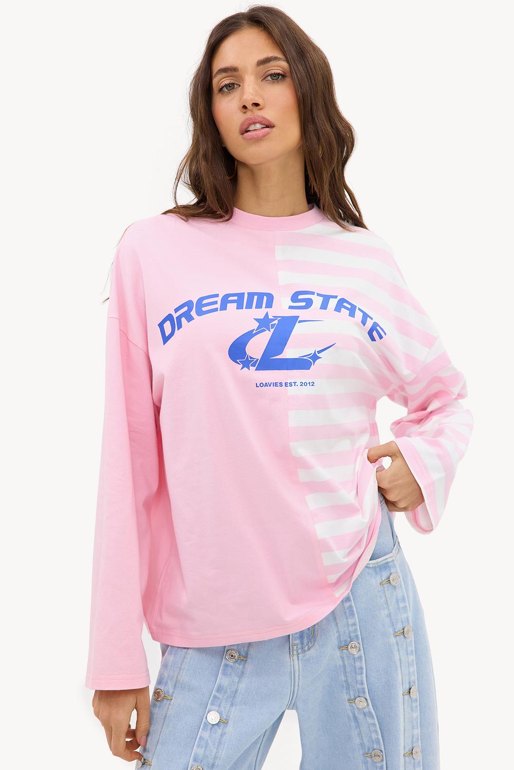 Camisa rosa de manga larga