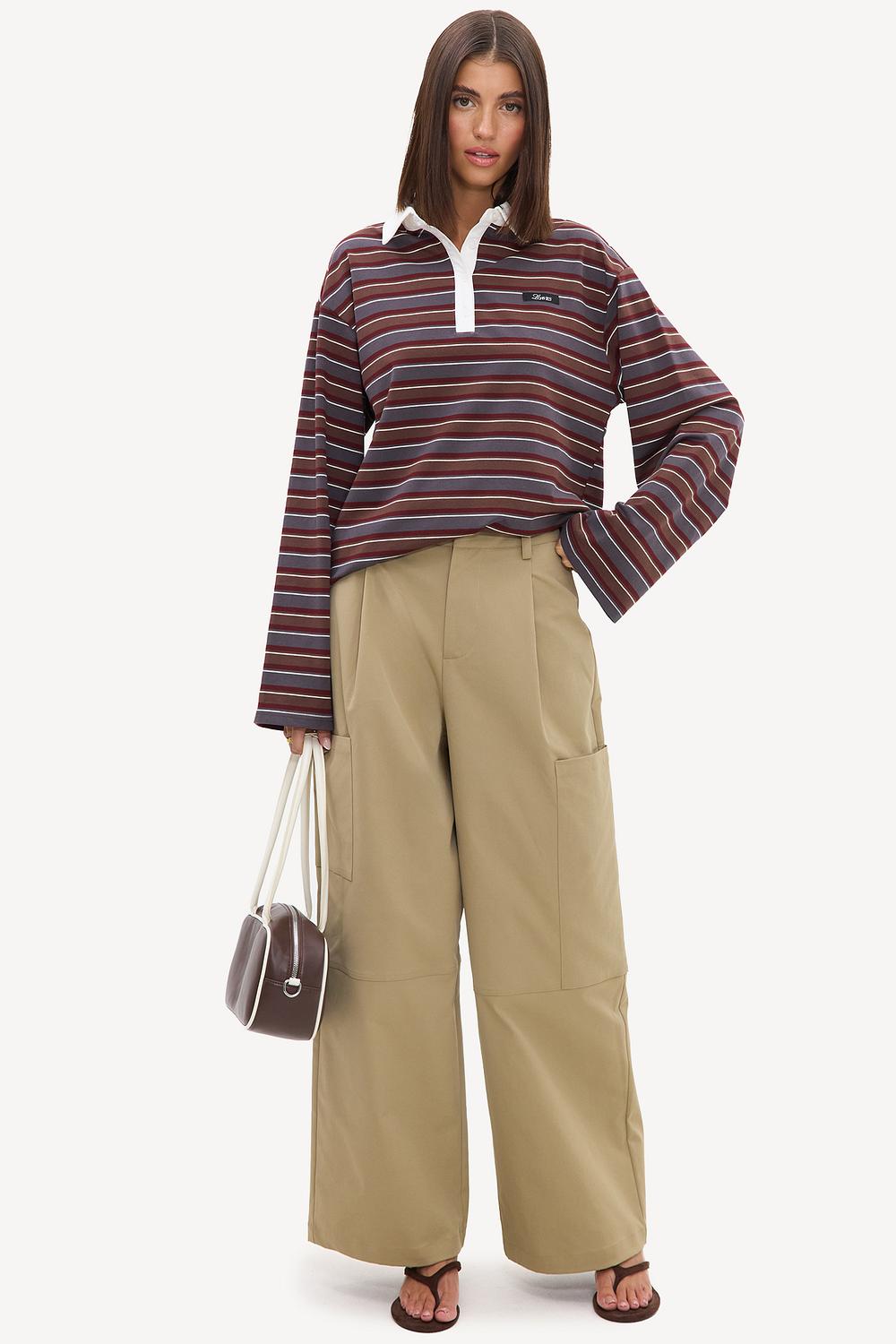 Khaki cargo trousers