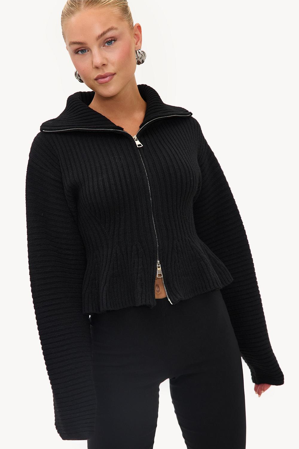 Black cardigan