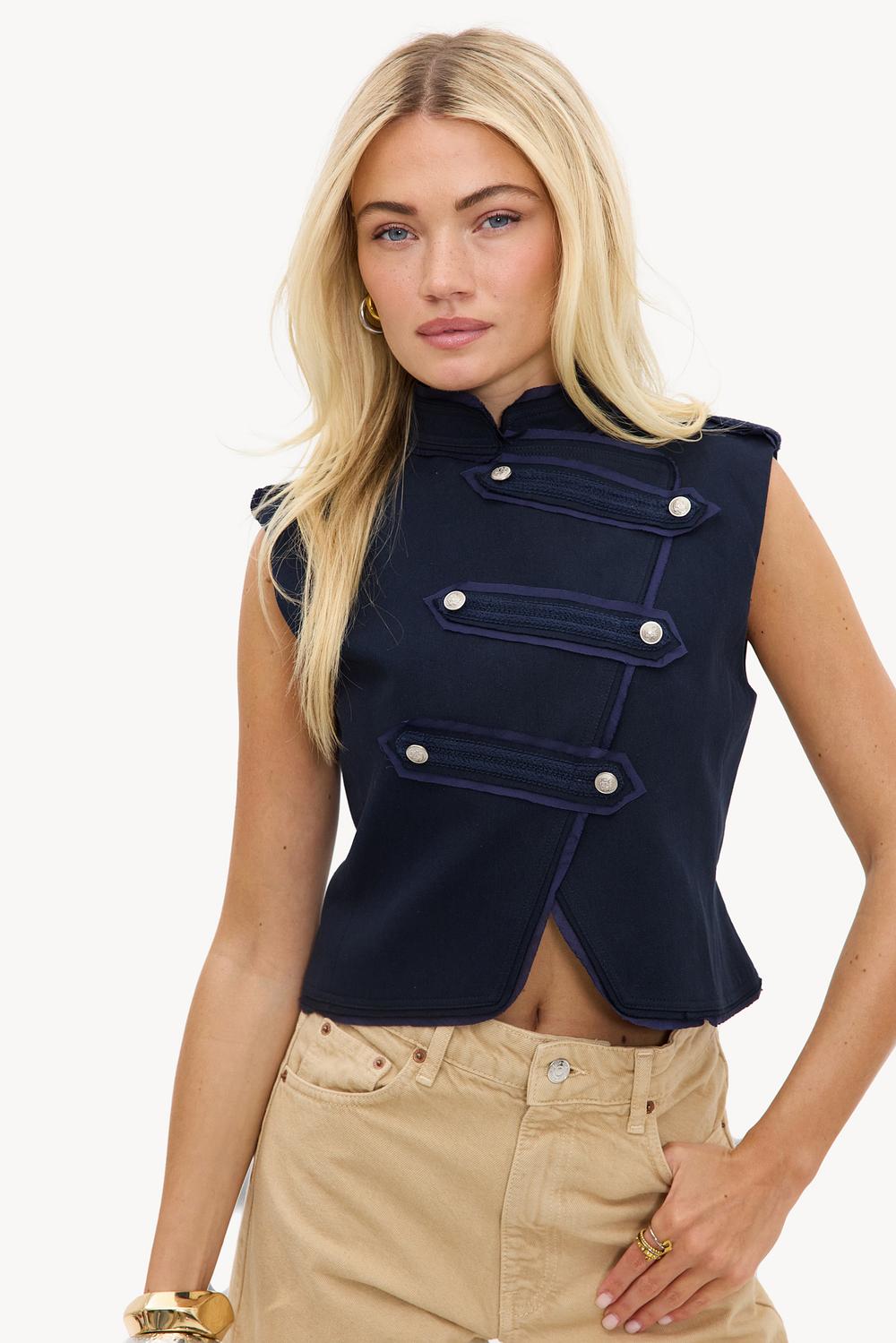 Dark blue gilet