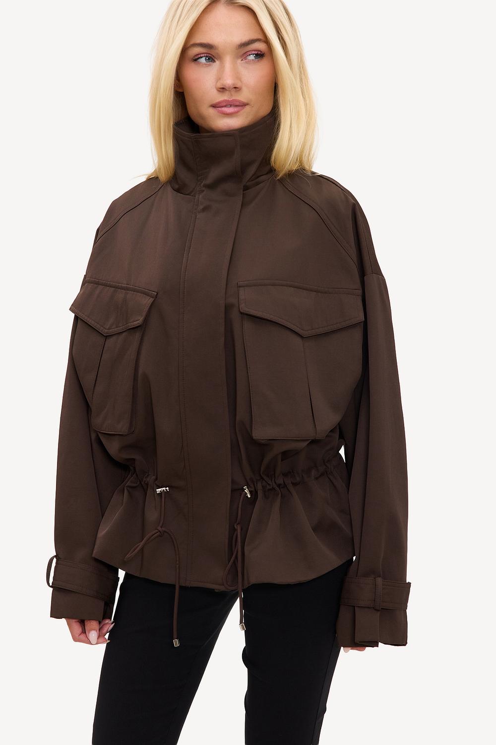 Dark brown trenchcoat jacket