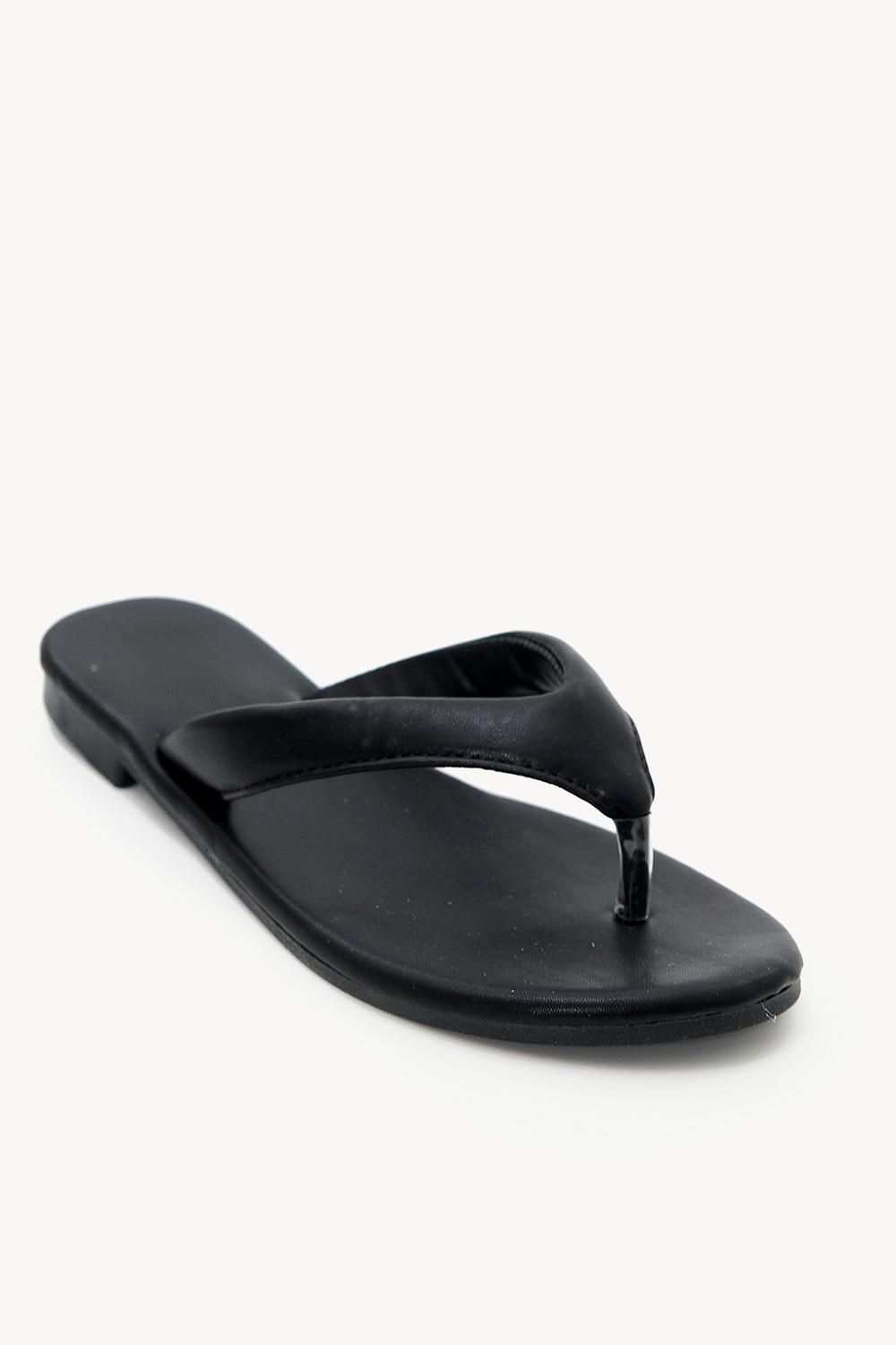 Black PU flip-flops