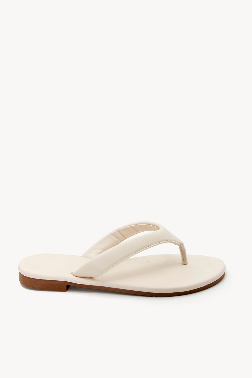White PU flip-flops