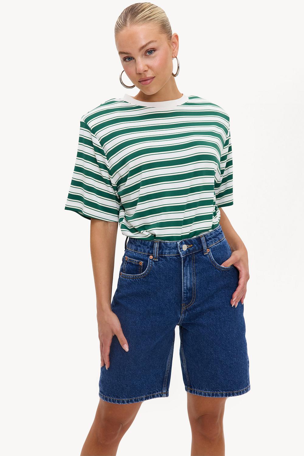 Dark blue denim skirt