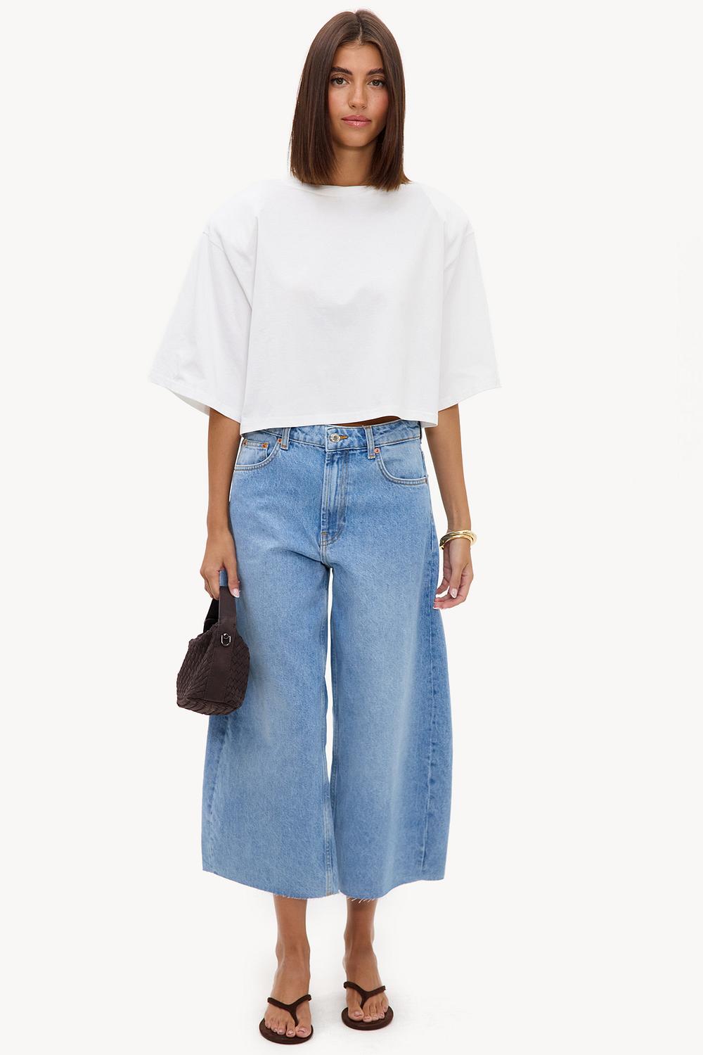 Light blue culotte jeans