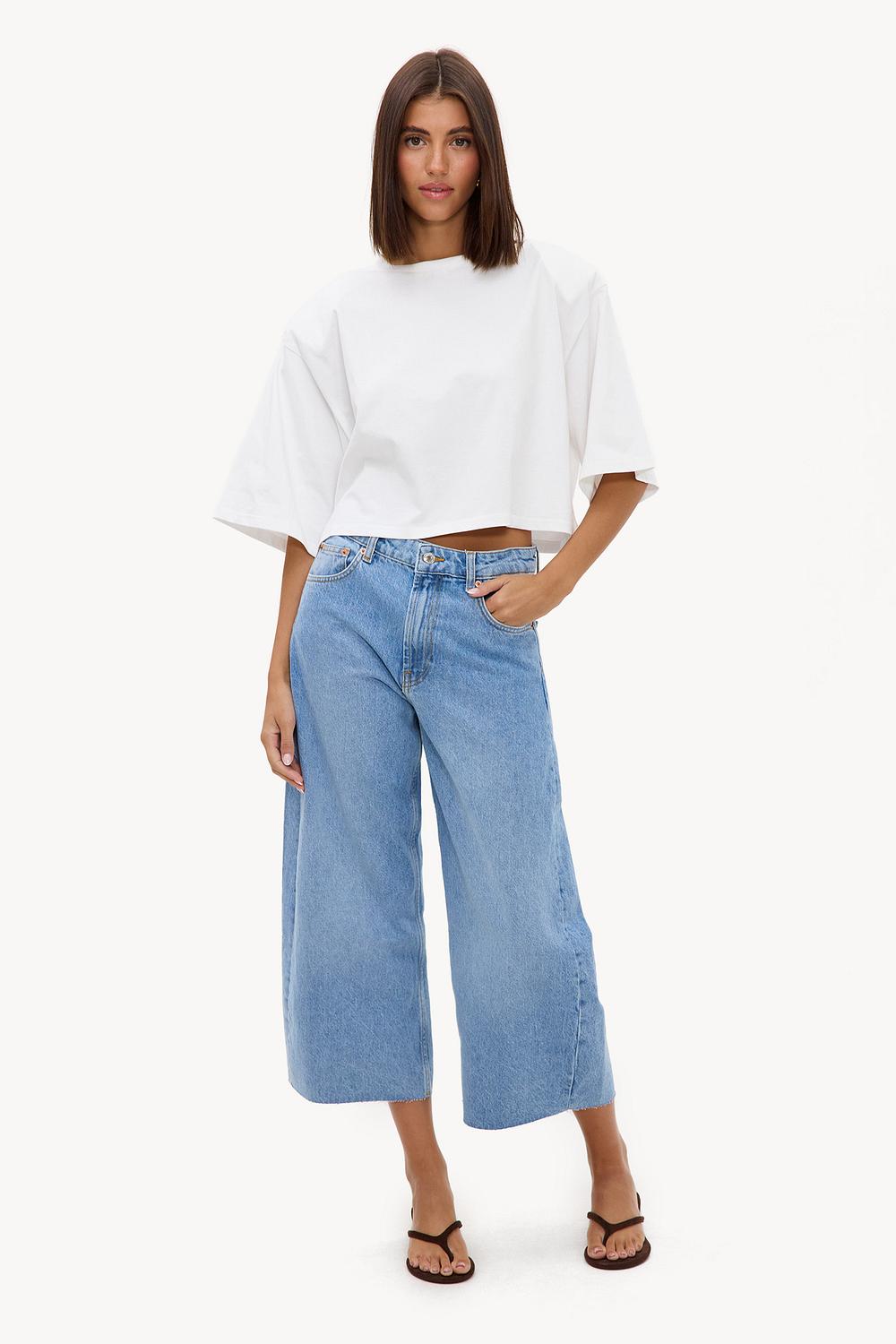 Lichtblauwe culotte jeans