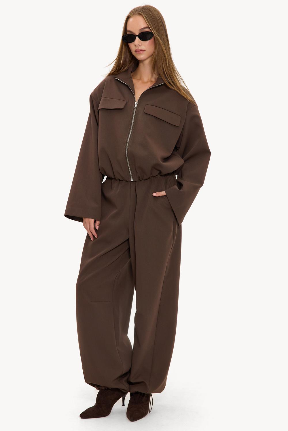 Pantalon de jogging marron foncé