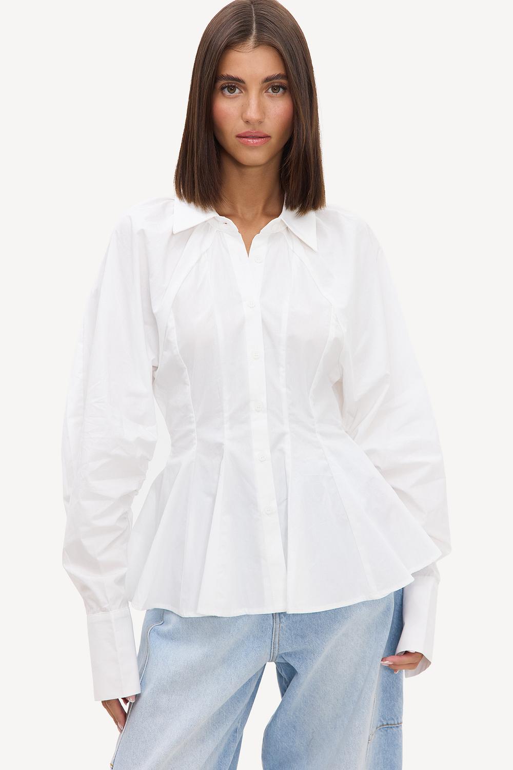 White fitted blouse